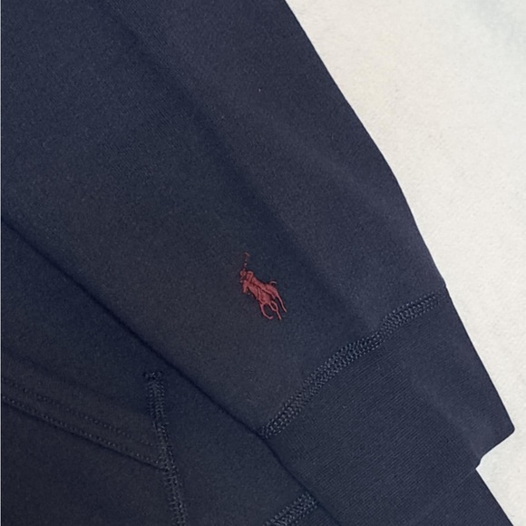 Polo Ralph Lauren Logo Collegiate Letterman Navy Fleece Hoodie - Men's size 1XB - Picture 5 of 12